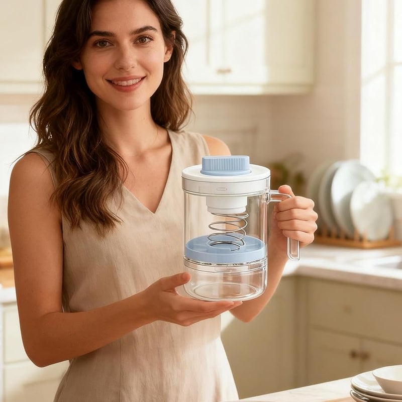 Blue Probiotic Yogurt Strainer High Pressure Filtration for Creamy Thick Yogurt Easy Drain Compact Lightweight - Image 3